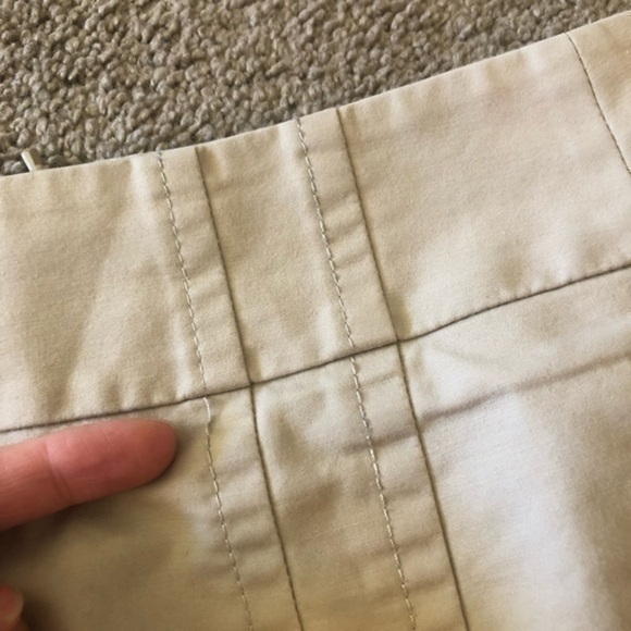 MEXX Solid Tan Beige Straight Pencil Work Cotton Knee Length Skirt UK 10 / US 6 - Picture 11 of 11